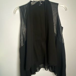 Double zero black faux leather jacket size L